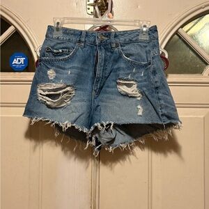 Distressed Denim Women Shorts